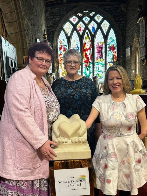 Marie Tidball MP with Claire Throssell at St John Baptist Church in Penistone