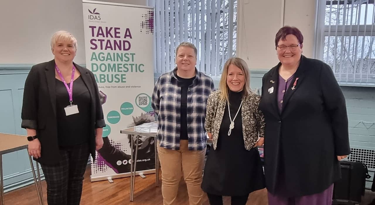 Marie Tidball MP with Claire Throssell MBE at an IDAS event in 2023
