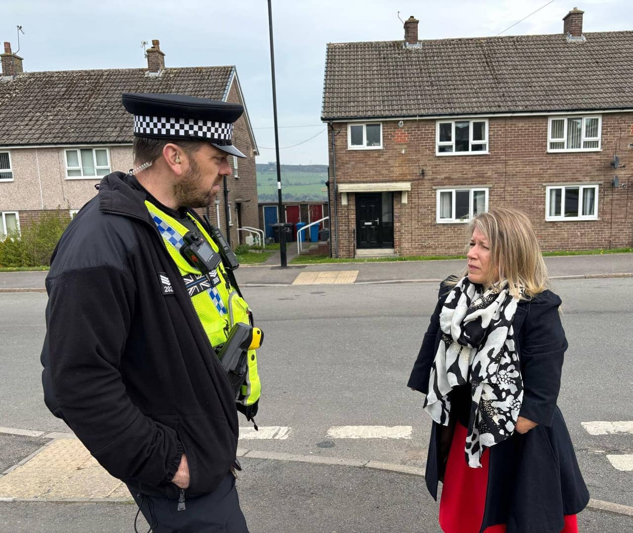 Marie Tidball MP with police officer