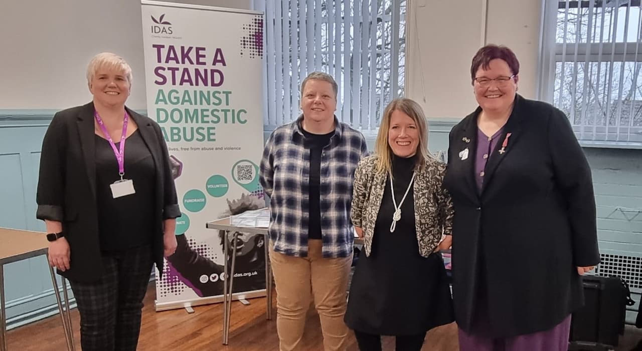 Marie Tidball MP with Claire Throssell MBE at an IDAS event in 2023